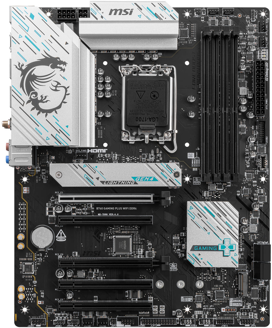 MSI B760 GAMING PLUS WIFI DDR4 motherboard Intel B760 LGA 1700 ATX