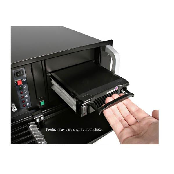 StarTech.com Black Aluminum 5.25in Rugged SATA Hard Drive Mobile Rack Drawer