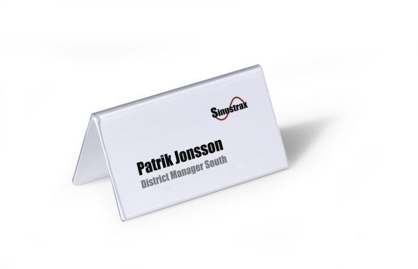 Durable 805119 non-metallic nameplate Transparent PVC