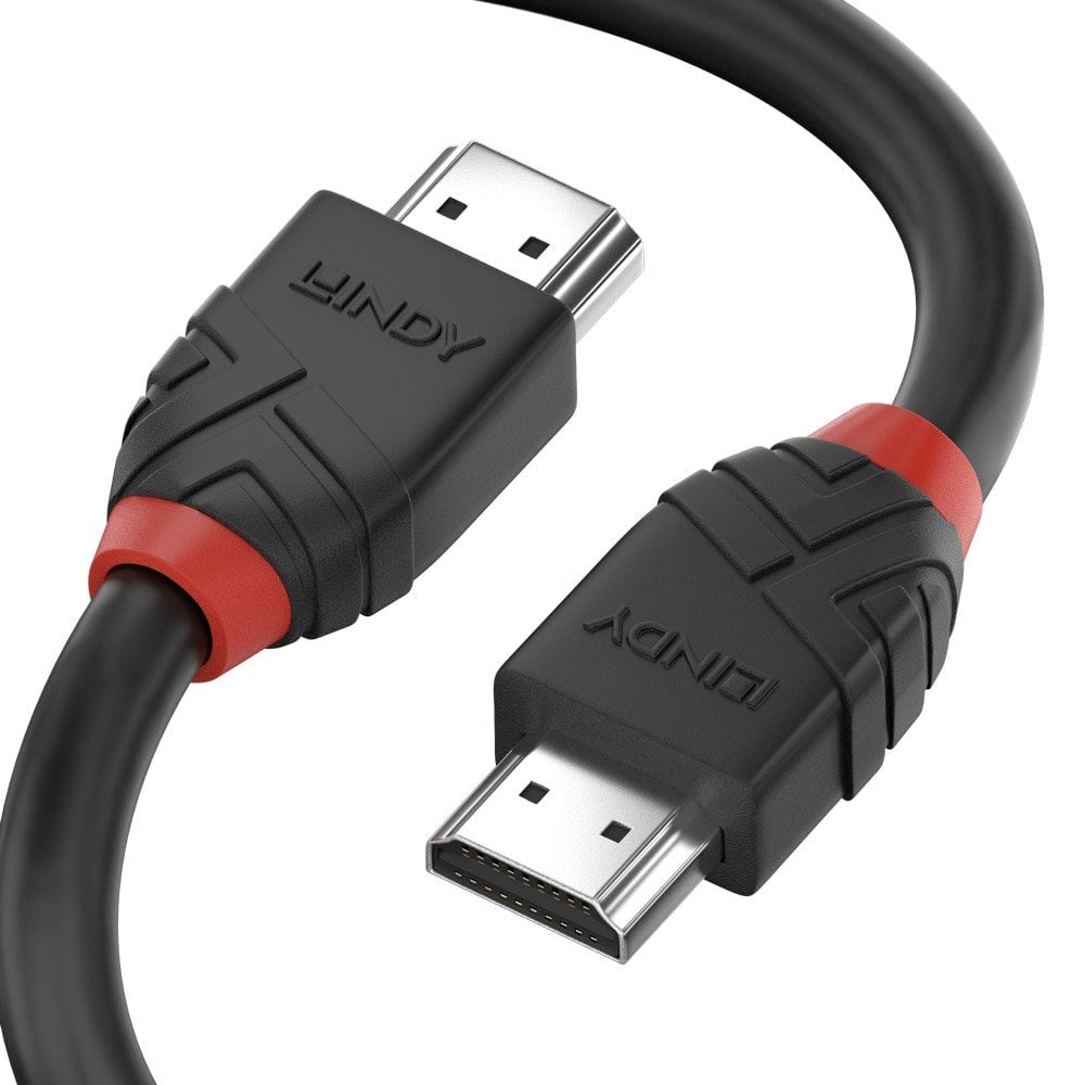 Lindy 0.5m High Speed HDMI Cable, Black Line