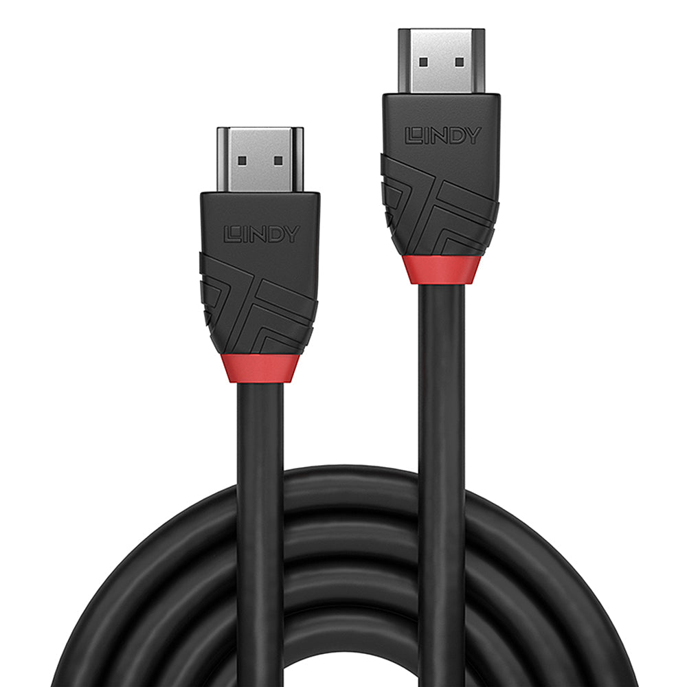 Lindy 0.5m High Speed HDMI Cable, Black Line