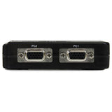 StarTech.com 2 Port Black USB KVM Switch Kit with Audio and Cables