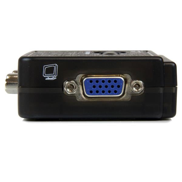 StarTech.com 2 Port Black USB KVM Switch Kit with Audio and Cables