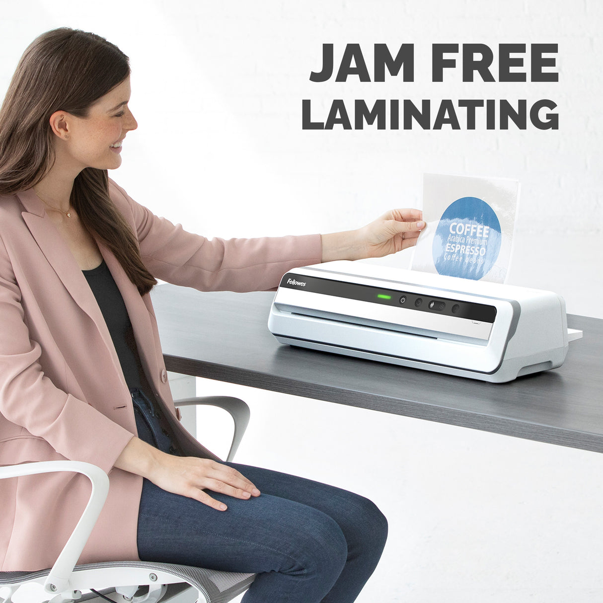 Fellowes A3 Laminator Machine Jupiter A3 Laminating Machine 80 to 250 Micron 10 A4 Laminating Pouch Starter Pack Included White