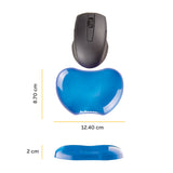 Fellowes Wrist Rest - Crystals Gel Wrist Rest with Non Slip Rubber Base - Ergonomic Mouse Mat Wrist Support, Keyboard Wrist Rest for Computer, Laptop, Home Office Use - Blue