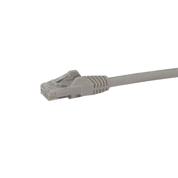 StarTech.com 15m CAT6 Ethernet Cable - Grey CAT 6 Gigabit Ethernet Wire -650MHz 100W PoE RJ45 UTP Network/Patch Cord Snagless w/Strain Relief Fluke Tested/Wiring is UL Certified/TIA