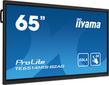 iiyama PROLITE TE6514MIS-B2AG Digital signage flat panel 165.1 cm (65") LCD Wi-Fi 435 cd/m² 4K Ultra HD Black Touchscreen Built-in processor Android 24/7