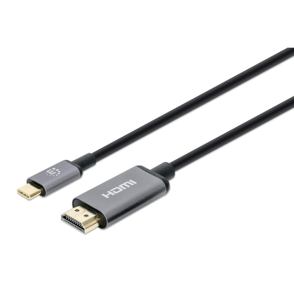 Manhattan USB-C to HDMI Cable, 4K@60Hz, 2m, Black, Male to Male, Three Year Warranty, Equivalent to CDP2HD2MBNL