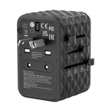 Verbatim UTA-05 65W GaN III Universal Travel Adapter with 2 x USB-C PD & QC 4+ & 2 x USB-A ports