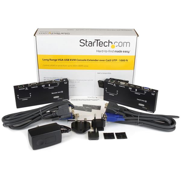 StarTech.com Long Range USB VGA KVM Console Extender over Cat5 UTP - 1000 ft