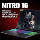 Acer Nitro 16 AN16-73 Gaming Laptop - Intel Core i7-14650HX, 16GB, 1TB SSD, NVIDIA GeForce RTX 4060 8G, " WUXGA 165Hz, Windows 11, Black