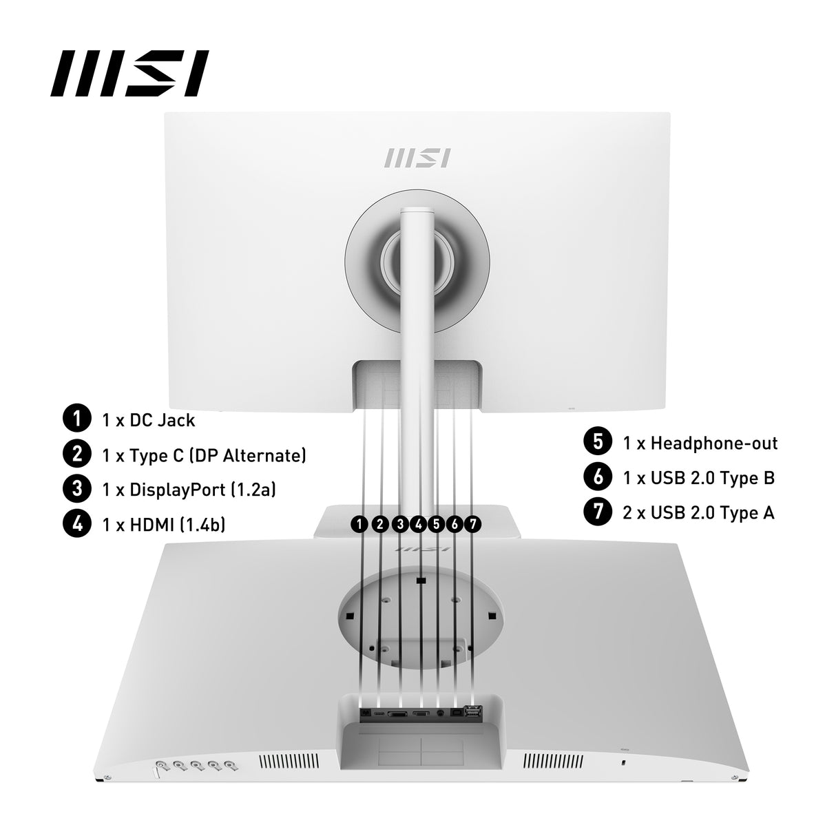 MSI Modern MD272XPW computer monitor 68.6 cm (27") 1920 x 1080 pixels Full HD White