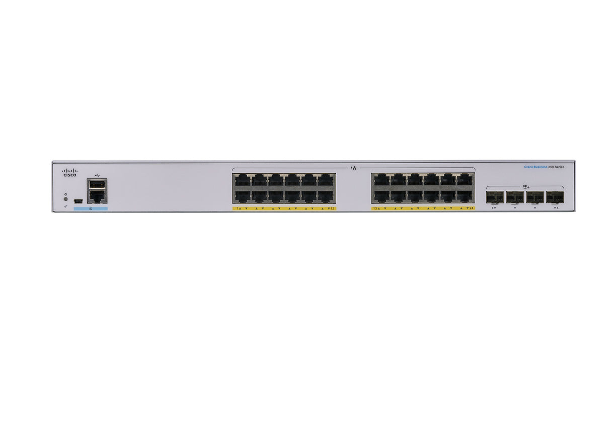 Cisco Business CBS350-24FP-4G Managed Switch | 24 Port GE | Full PoE | 4x1G SFP | Limited Lifetime Protection (CBS350-24FP-4G)