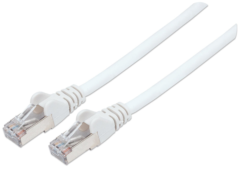 Intellinet Network Patch Cable, Cat6, 3m, White, Copper, S/FTP, LSOH / LSZH, PVC, RJ45, Gold Plated Contacts, Snagless, Booted, Lifetime Warranty