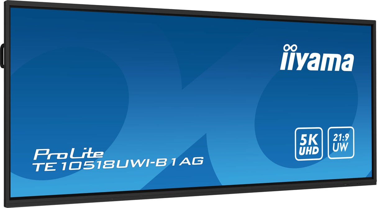 iiyama TE10518UWI-B1AG Signage Display Digital A-board 2.67 m (105") LED Wi-Fi 450 cd/m² 5K Ultra HD Black Touchscreen Built-in processor Android 24/7