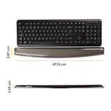 Fellowes Keyboard Wrist Rest - Crystals Gel Wrist Rest with Non Skid Rubber Base - Ergonomic Wrist Support for Computer, Laptop, Home Office Use - Black