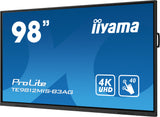 iiyama TE9812MIS-B3AG Signage Display Kiosk design 2.49 m (98") LCD Wi-Fi 400 cd/m² 4K Ultra HD Black Touchscreen Built-in processor Android 11 24/7