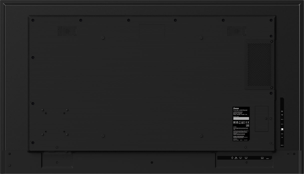 iiyama LH5575UHS-B1AG Signage Display Digital signage flat panel 138.7 cm (54.6") LCD Wi-Fi 500 cd/m² 4K Ultra HD Black Built-in processor Android 11 24/7