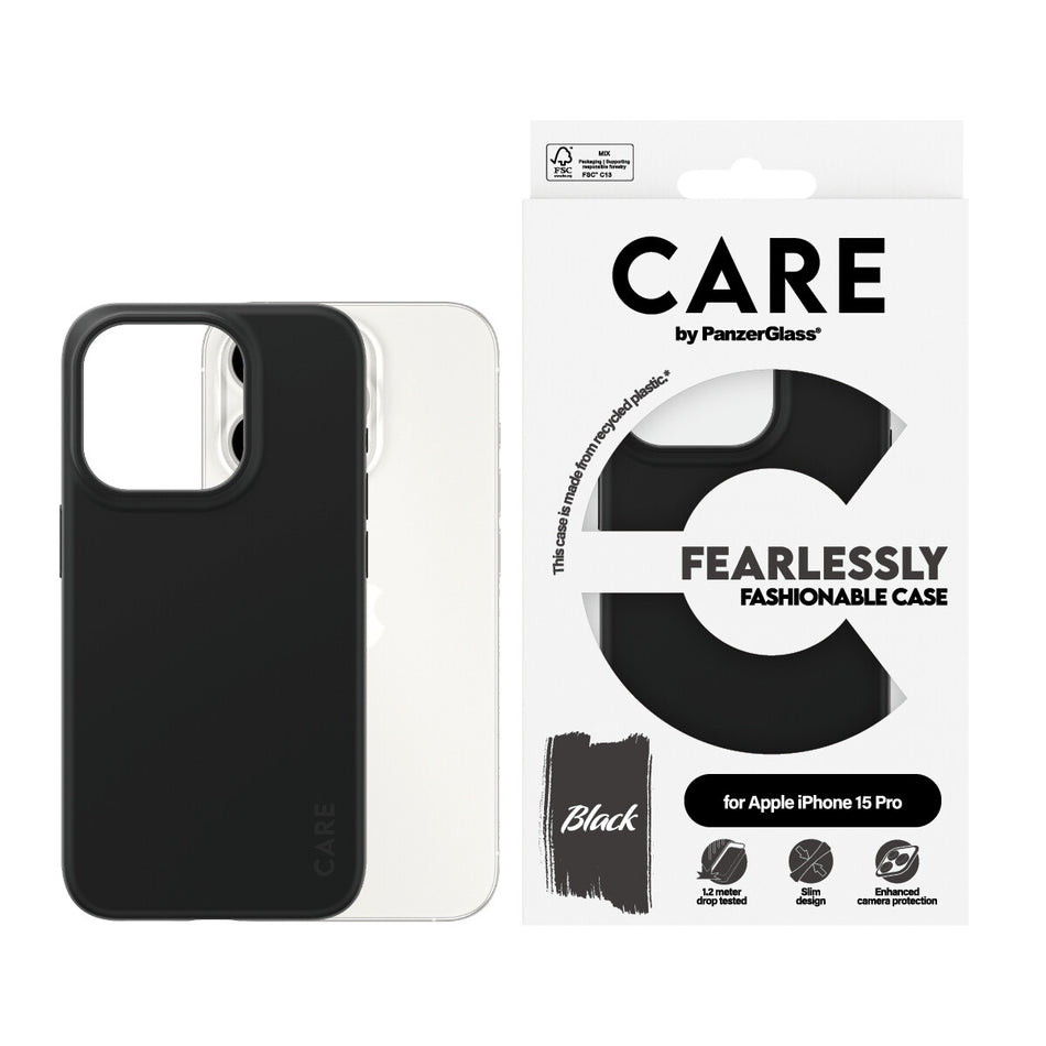 PanzerGlass CARE by ® Fashionable Case Black iPhone 15 Pro