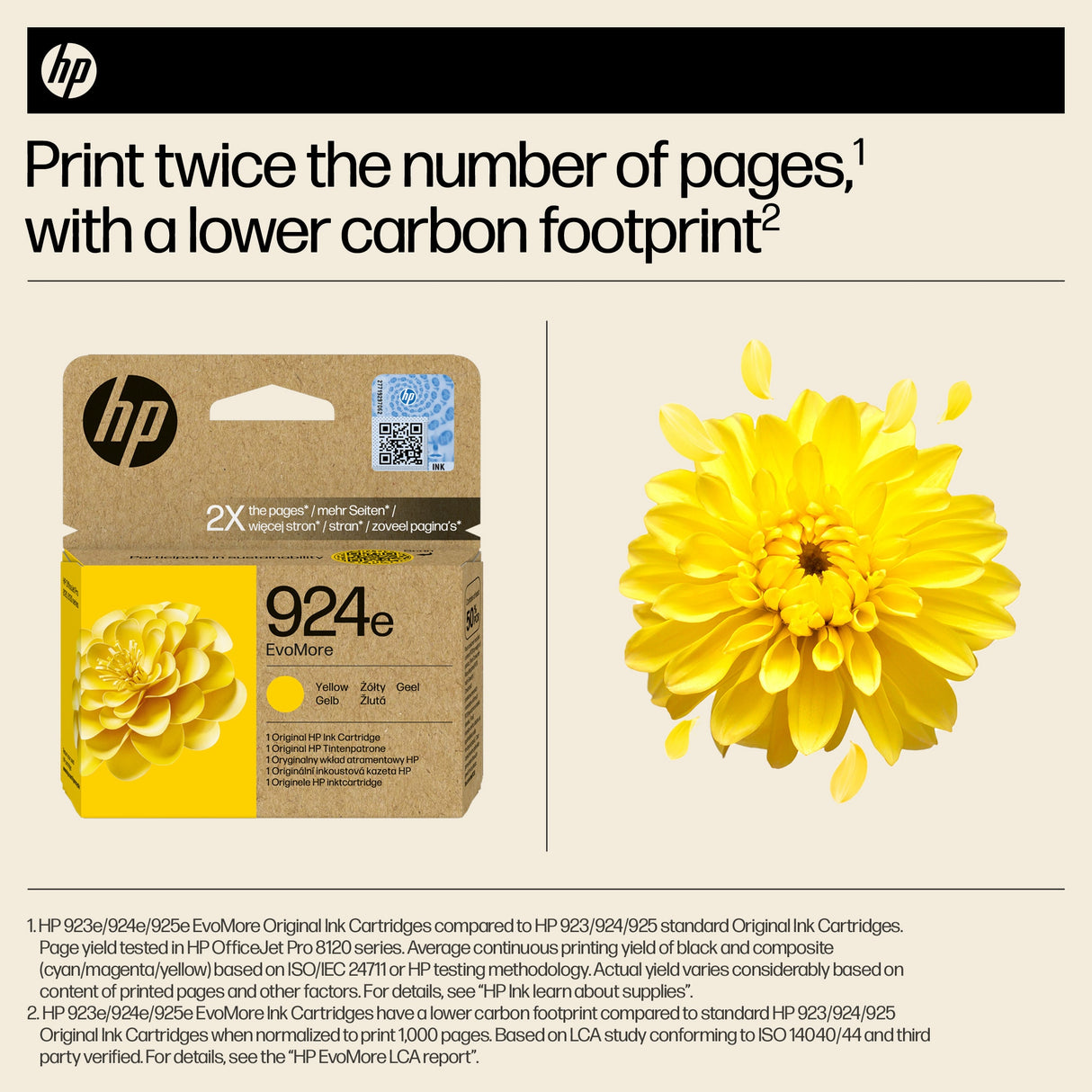 HP 4K0U9NE/924E Ink cartridge yellow EvoMore, 800 pages ISO/IEC 19752 for HP OJ Pro 8120/e