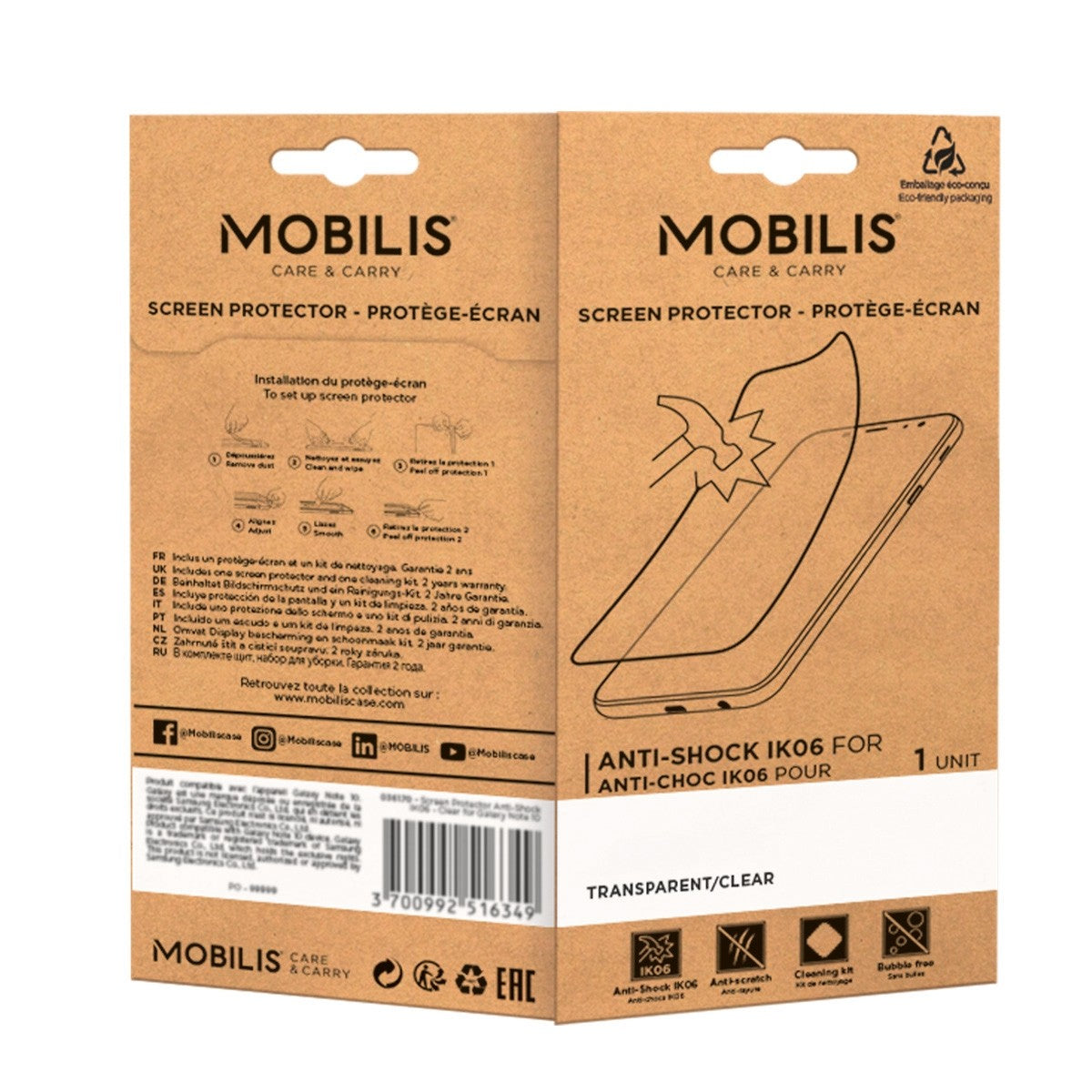 Mobilis 036314 tablet screen protector Clear screen protector Samsung 1 pc(s)