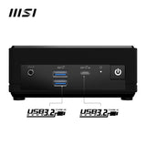 MSI Cubi N ADL S Intel N100 Desktop PC, NUC, SFF, Mini Computer, HTPC, (4GB RAM, 128GB SSD, Windows 11 PRO), Fanless/UHD Graphics/Type C/HDMI/DisplayPort/Dual LAN/WiFi 5/BT 5.1/VESA