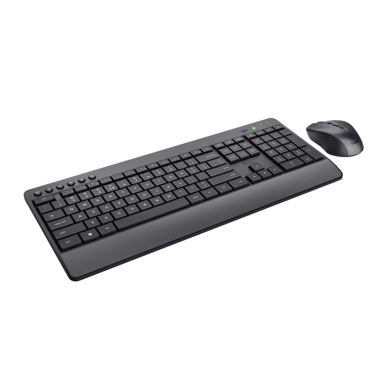 Trust Trezo keyboard Mouse included Universal RF Wireless QWERTY UK English Black