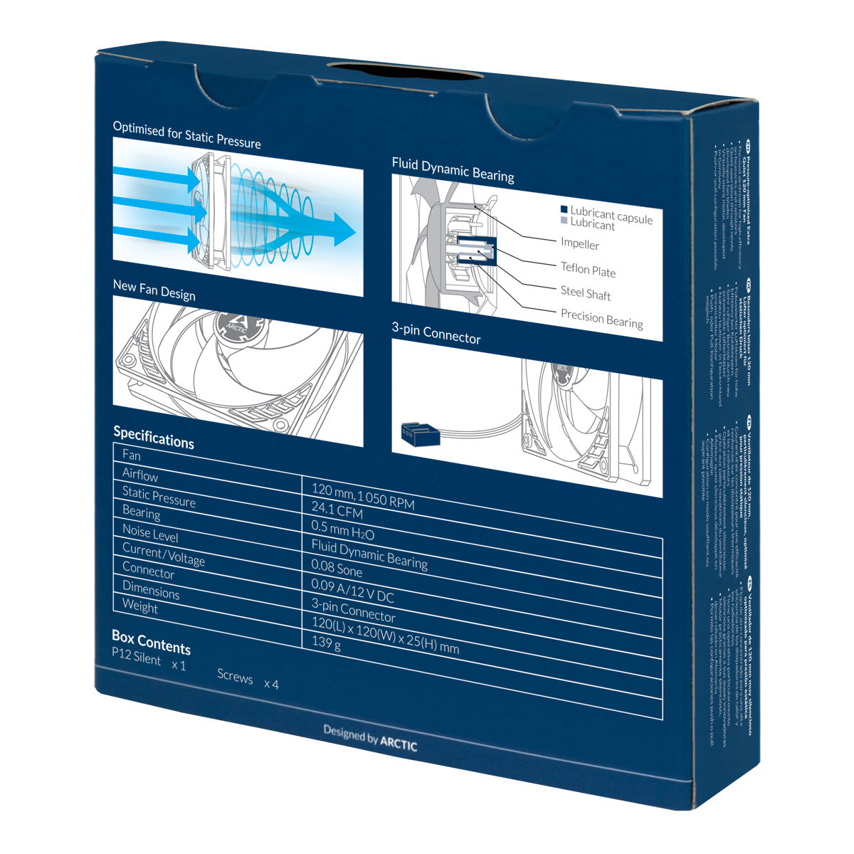 ARCTIC P12 Silent - Pressure-optimised Extra Quiet 120 mm Fan