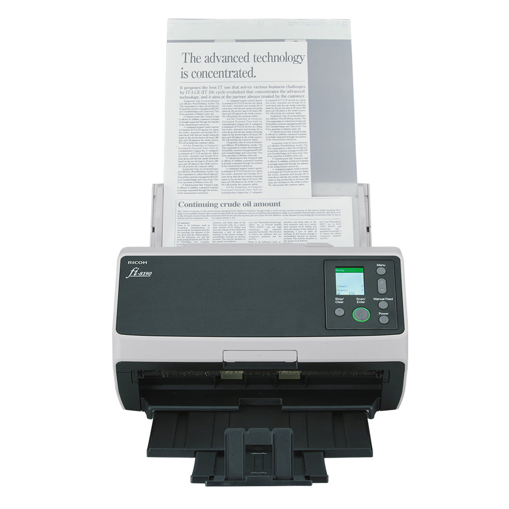 Ricoh fi-8190 ADF + Manual feed scanner 600 x 600 DPI A4 Black, Grey