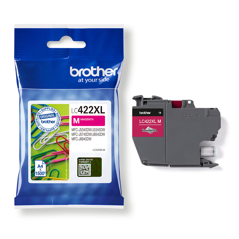 Brother LC-422XLM Ink cartridge magenta high-capacity, 1.5K pages for Brother MFC-J 5340