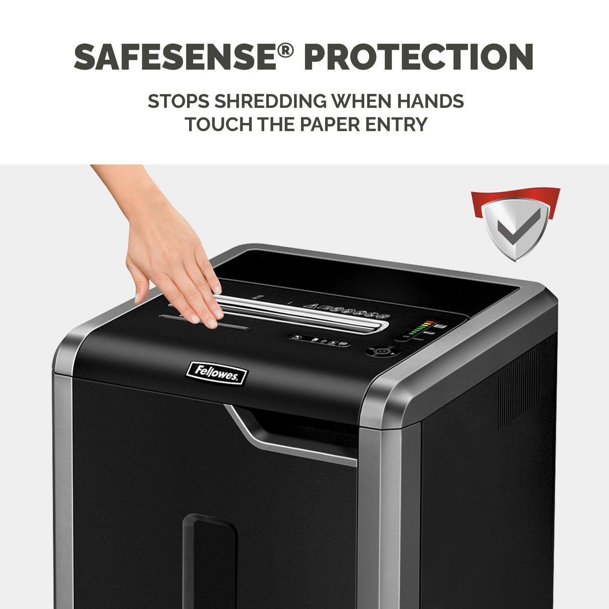 Fellowes Paper Shredder 325Ci 24 Sheet Cross Cut Shredder with 83 Litre Bin High Security P4