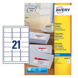 Avery J8160-25 printer label White