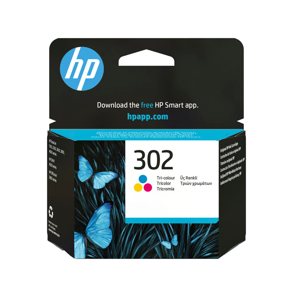 HP 302 Tri-color Original Ink Cartridge