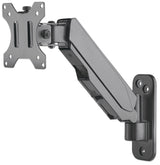 Manhattan TV & Monitor Mount, Wall, Spring Arm, 1 screen, Screen Sizes: 17-32", Black, VESA 75x75 to 100x100mm, Max 8kg, Height Adjustable Swivel Arm (2 pivots), Lifetime Warranty