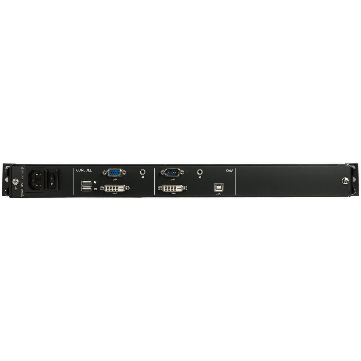 StarTech.com Dual Rail Rackmount KVM Console HD 1080p - Single Port DVI/VGA KVM w/17" LCD Monitor for Server Rack - Fully Featured 1U LCD KVM Drawer w/Cables - USB Support - 44230 MTBF