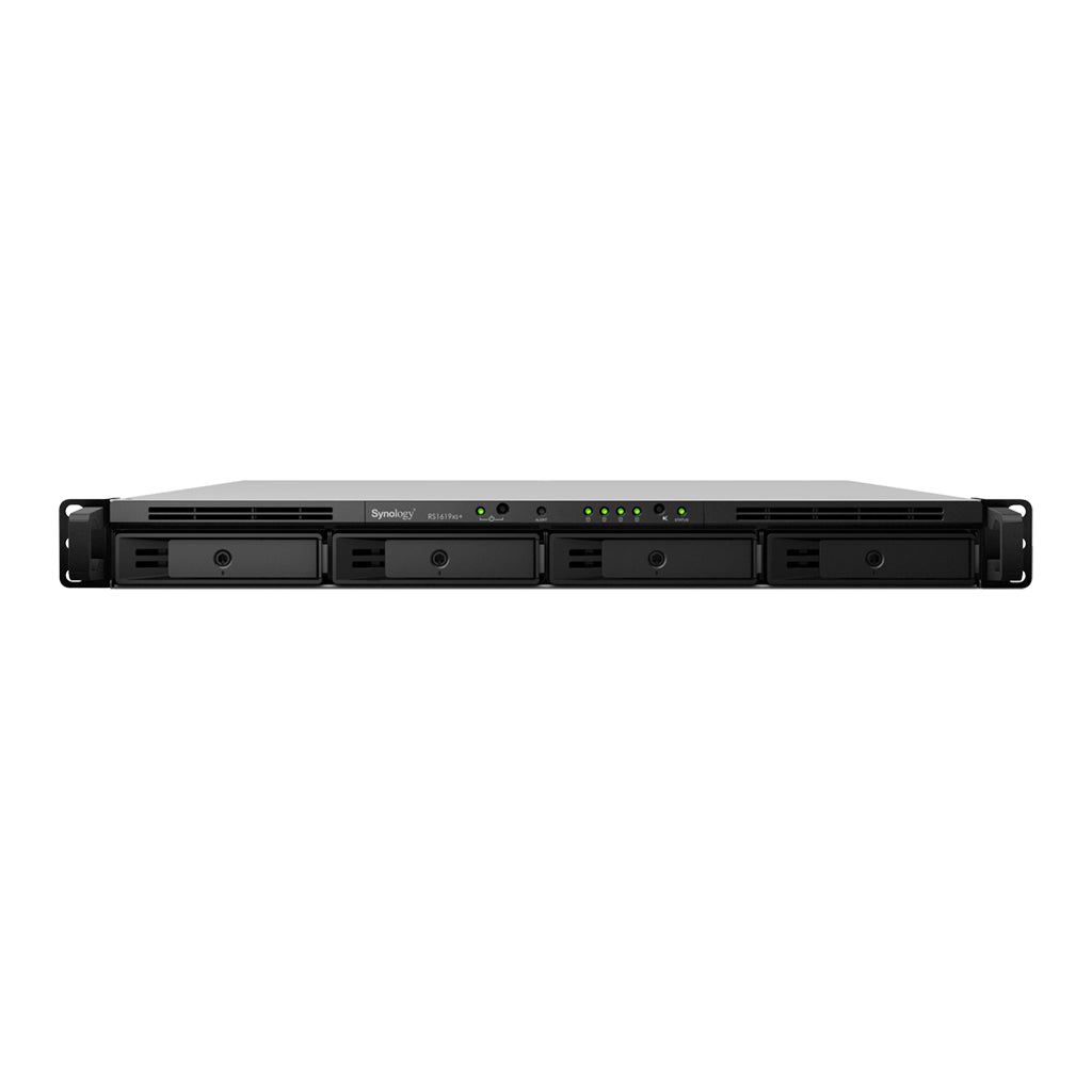 Synology RackStation RS1619xs+ NAS Rack (1U) Intel® Xeon® D D-1527 8 GB DDR4 12 TB HDD DiskStation Manager Black