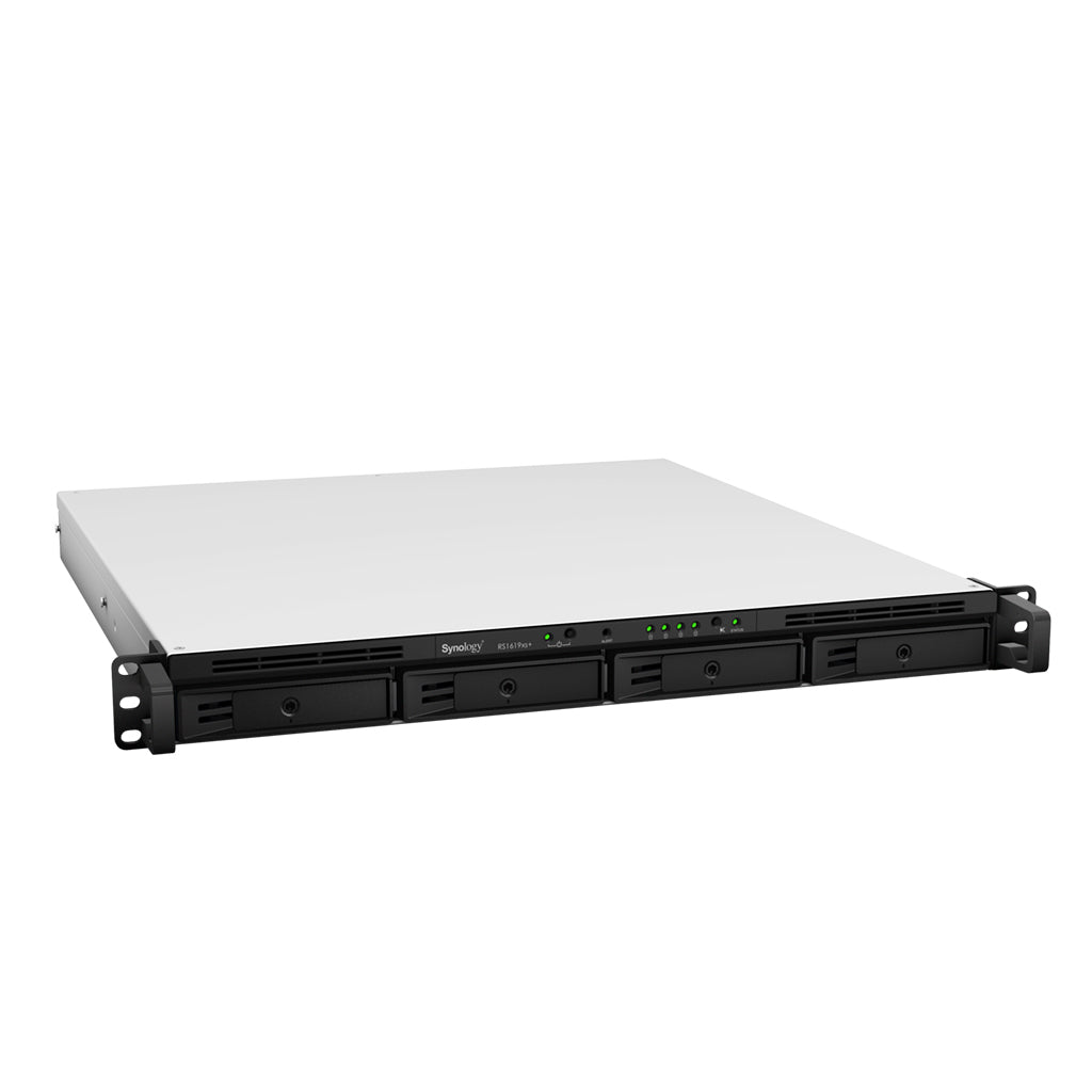 Synology RackStation RS1619xs+ NAS Rack (1U) Intel® Xeon® D D-1527 8 GB DDR4 16 TB HDD DiskStation Manager Black