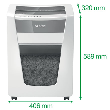 Leitz IQ Office Pro paper shredder Micro-cut shredding 55 dB 23 cm White