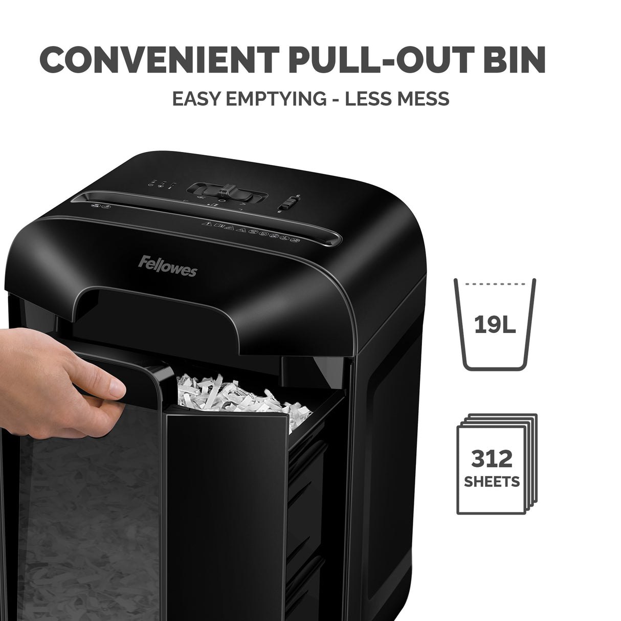 Fellowes LX Series lowes Powershred LX85 paper shredder Cross shredding 75 dB 22.4 cm Black