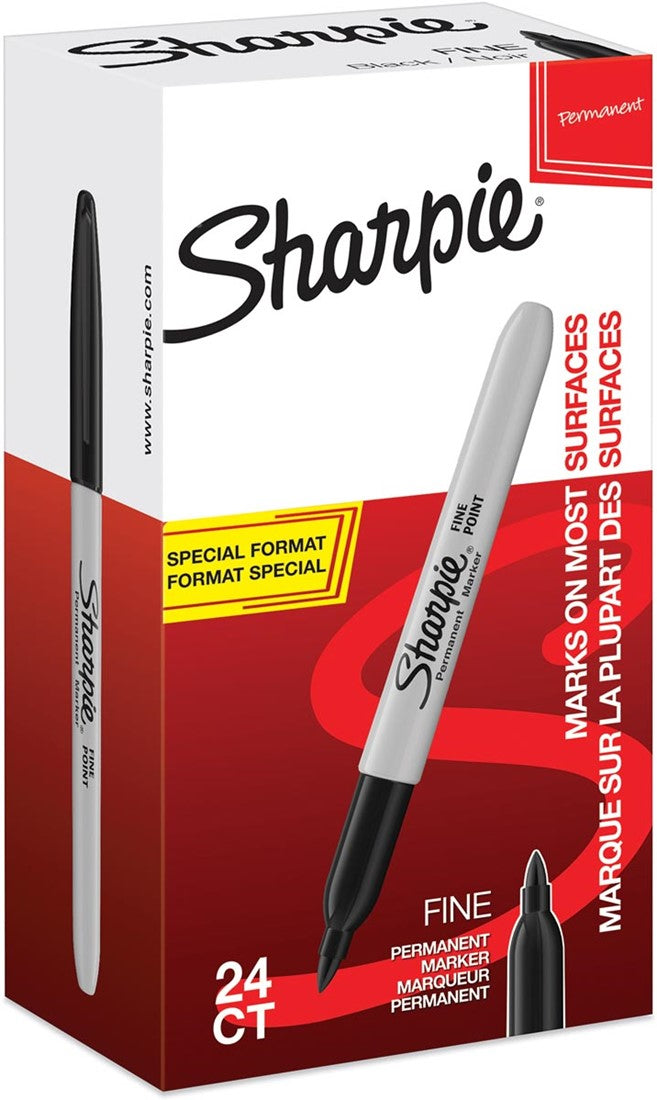 Sharpie Fine marker 24 pc(s) Fine tip Black