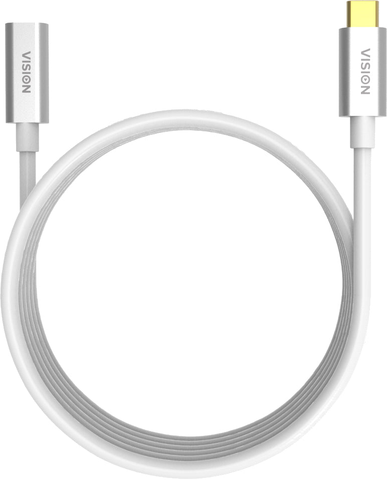 Vision TC 2MUSBCEXT USB cable 2 m USB 3.2 Gen 2 (3.1 Gen 2) USB C White