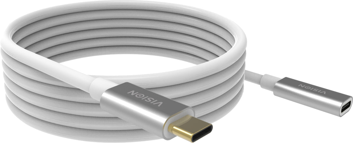 Vision TC 2MUSBCEXT USB cable 2 m USB 3.2 Gen 2 (3.1 Gen 2) USB C White