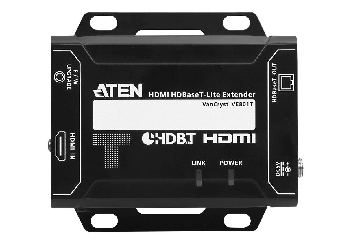 ATEN VE801 AV extender AV transmitter & receiver Black