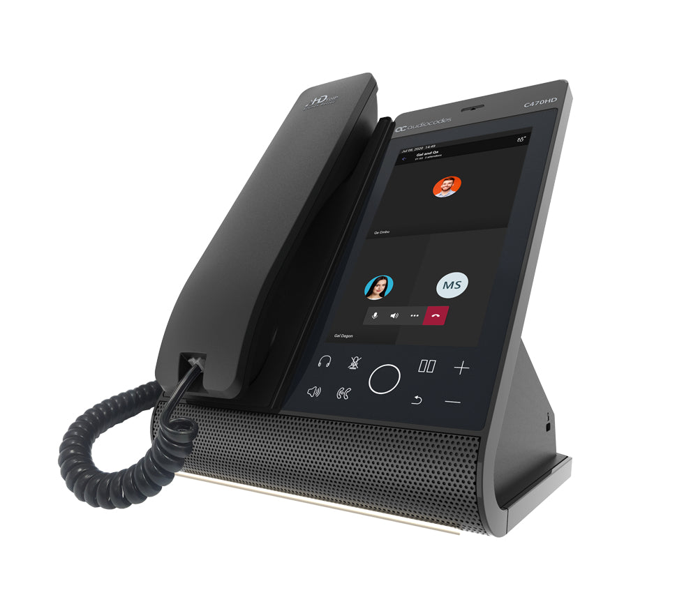 AudioCodes Teams C470HD Total Touch IP-Phone PoE GbE with integrated BT and Dual Band Wi-Fi