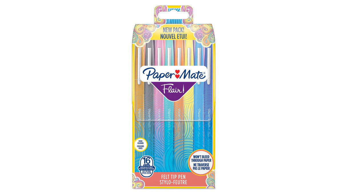 Papermate Flair felt pen Medium Multicolour 16 pc(s)