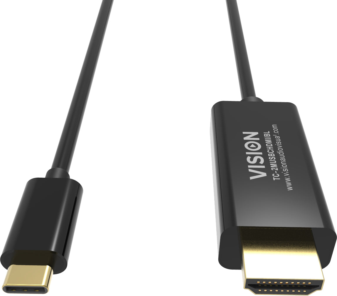 Vision TC-2MUSBCHDMI-BL 2 m USB Type-C HDMI Type A (Standard) Black