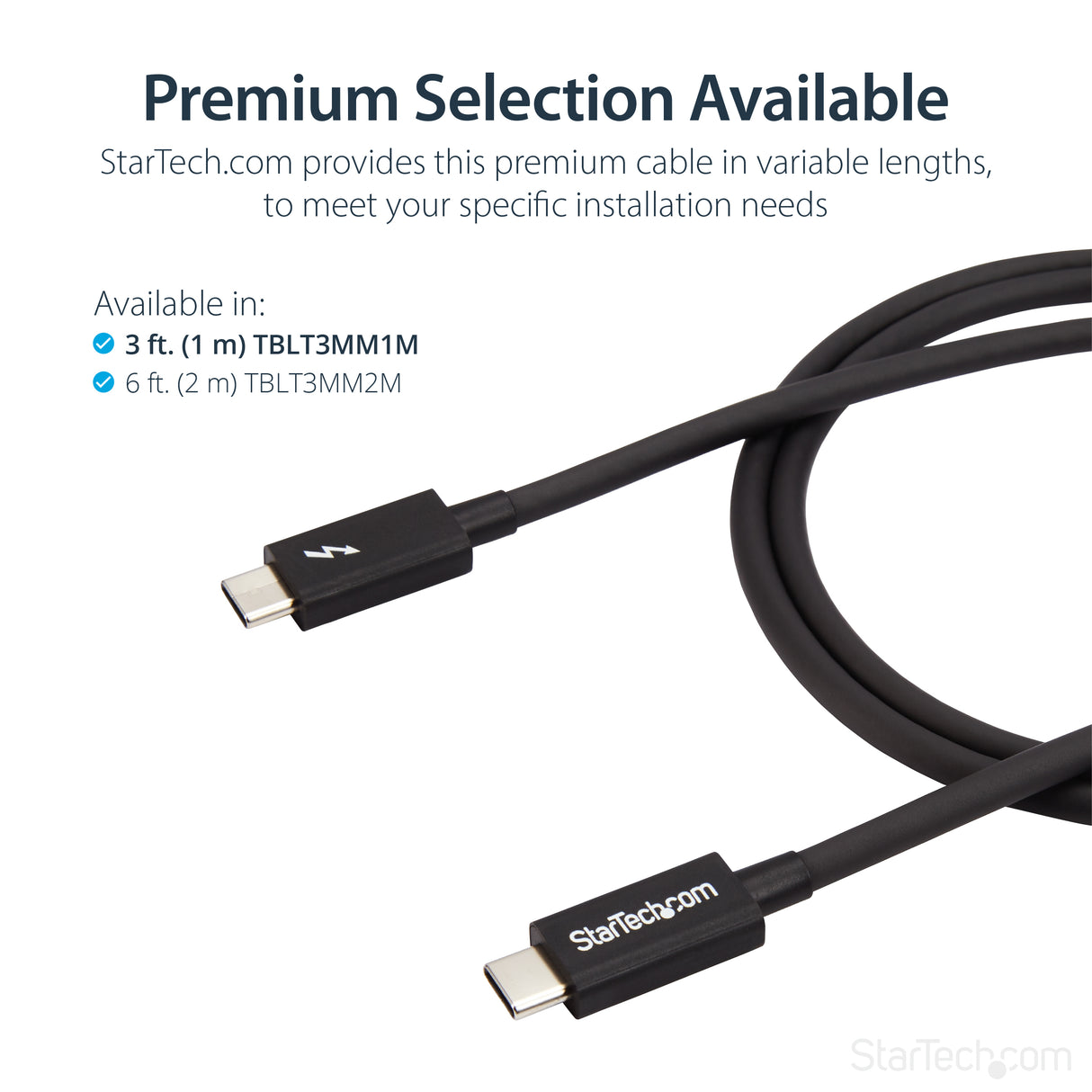 StarTech.com 1m Thunderbolt 3 (20Gbps) USB-C Cable - Thunderbolt, USB, and DisplayPort Compatible