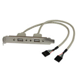 StarTech.com 2 Port USB A Female Slot Plate Adapter