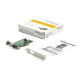 StarTech.com 1-port PCI Express RS232 Serial Adapter Card - PCIe RS232 Serial Host Controller Card - PCIe to Serial DB9 - 16950 UART - Low Profile Expansion Card - Windows & Linux