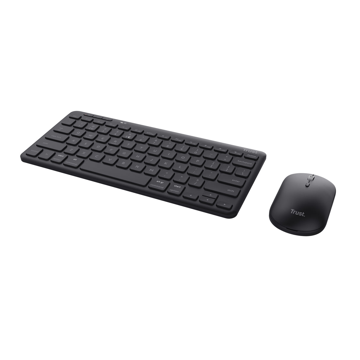 Trust Lyra keyboard Mouse included USB + RF Wireless + Bluetooth QWERTY UK English Black